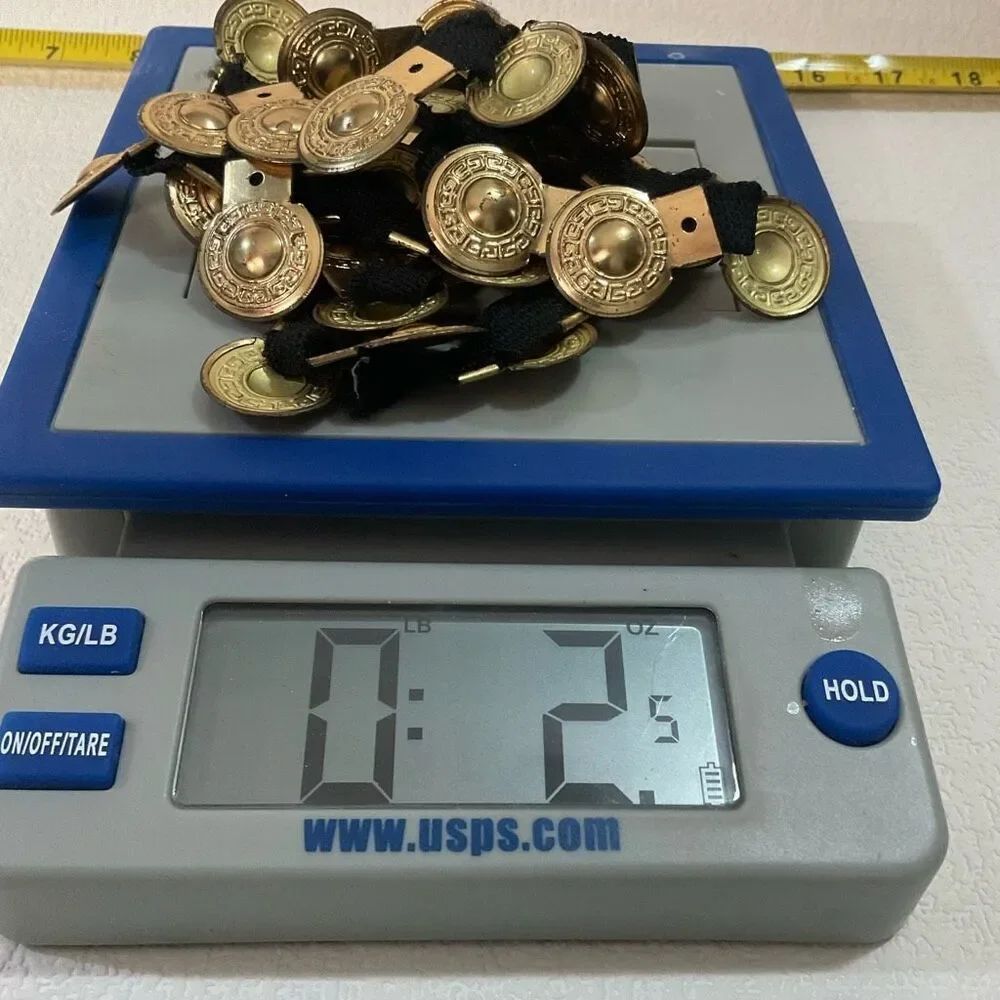 Vintage Gold Metal/Tin Medallions Belt 42”Greek Style Not stretchy Costume Craft